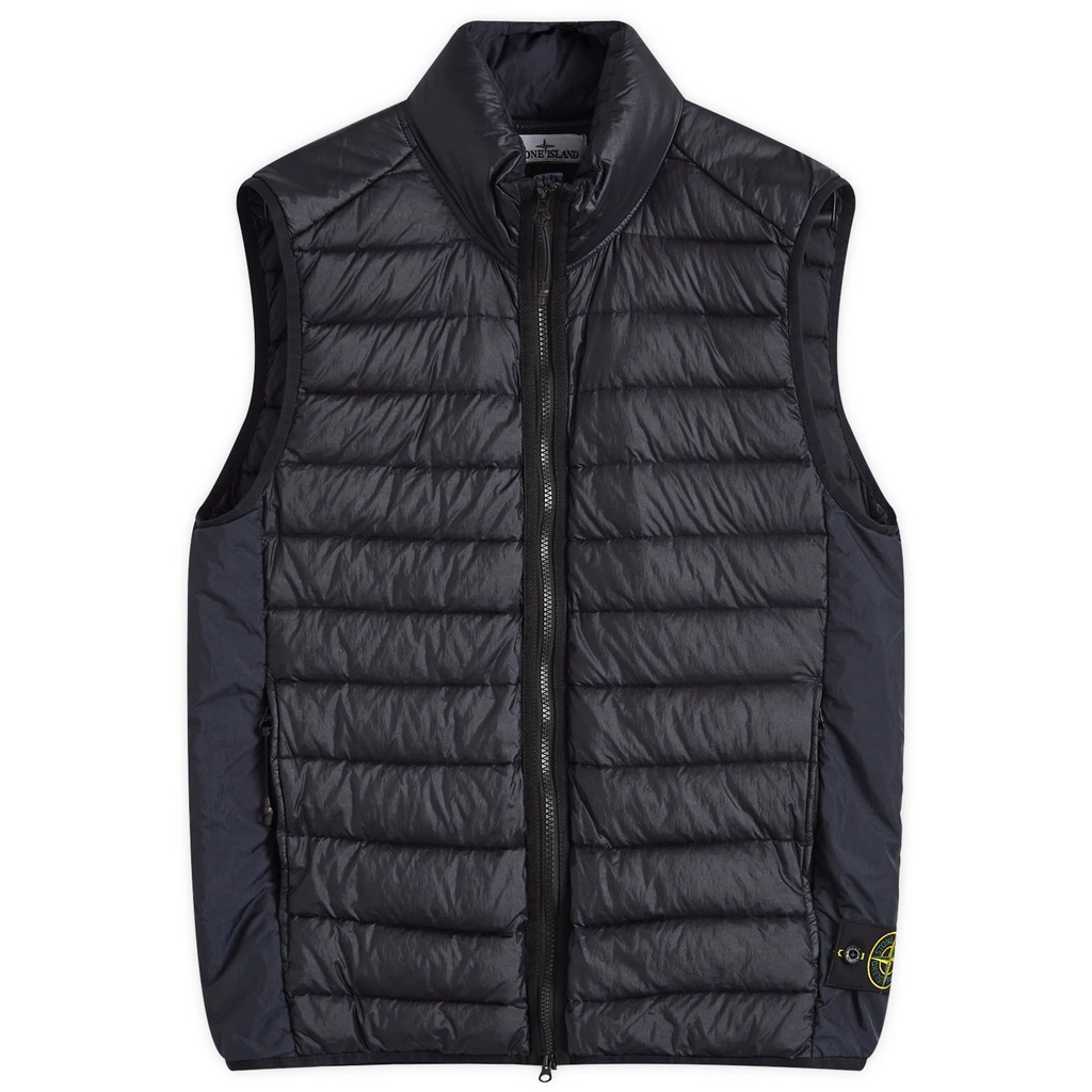 Stone Island Men's Lightweight Down Vest Navy Blue
